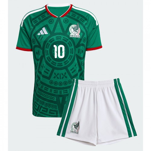 Mexiko Alexis Vega #10 Hemmaställ Barn VM 2026 Kortärmad (+ Korta byxor)